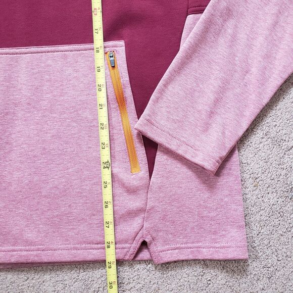 Nike Therma-Fit Center Check Size Large Mens Zip Pockets Maroon Hoodie Swoosh - Picture 4 of 5